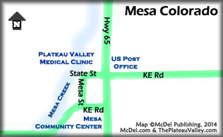 click to enlarge - map of Mesa Colorado